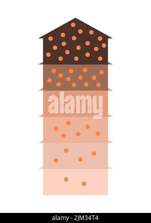 Skin tone color scale chart. Brown palette vector human skin ...