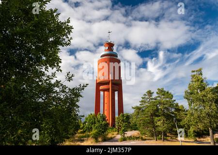 Hanko water tower, the famous landmark in Southern Finland in summer Stock Photo