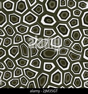 Abstract modern turtle shell seamless pattern. Animals trendy background. Brown decorative vector illustration for print, fabric, textile. Modern Stock Vector