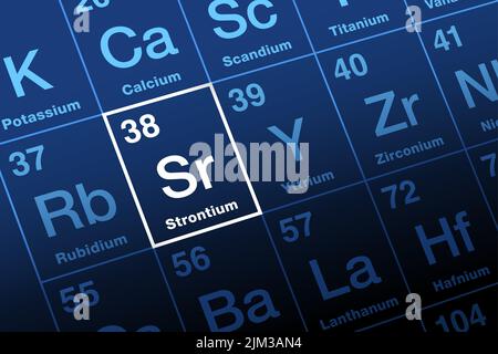 Strontium - Sr - Chemical Element Periodic Table 3d Render Stock Photo 