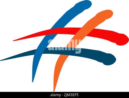 Hashtag icon logo design inspiration vector template Stock Vector