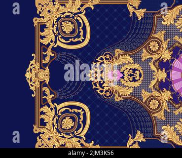 a vector art of blue carpet illustration Stock Photo - Alamy
