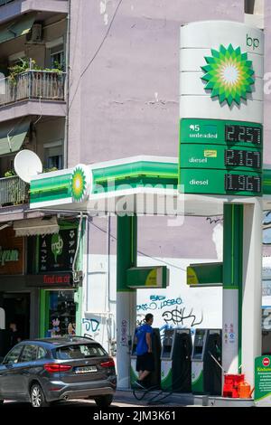 BP gas station, Thessaloniki, Macedonia, North-Eastern Greece Stock Photo