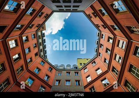 red hexagonal building in Berlin Stock Photo