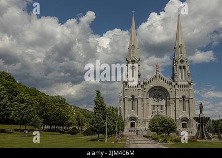 Basilica of Sainte-Anne-de-Beaupre, east of Quebec City, Friday July 15, 2022. Stock Photo