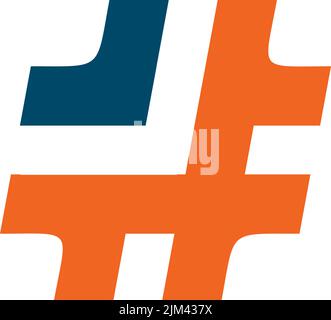 Hashtag icon logo design inspiration vector template Stock Vector
