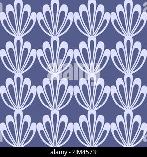 Purple sea seamless pattern background with shell for product design Stock Vector