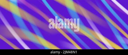 Colorful abstract background, bright neon lights creating texture Stock Vector