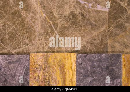 Colorful marble stone materials patterns and textures Stock Photo