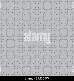 A vector seamless geometric pattern with overlapping thin squares, Stylish background in gray color Stock Vector