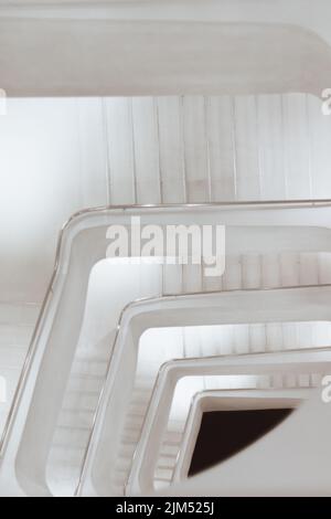 caixa forum architecture with white stairs Stock Photo