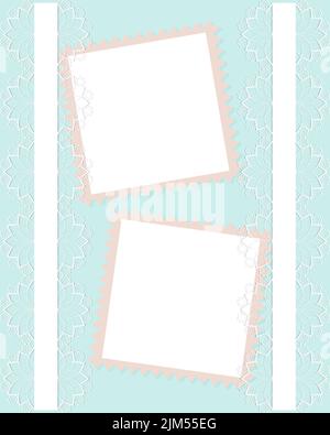 Photobook Collage frame lace. Vector illustration Stock Vector