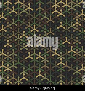 Seamless Geometric Swamp Camo Triplex Shapes on Background Vector Pattern Stock Vector