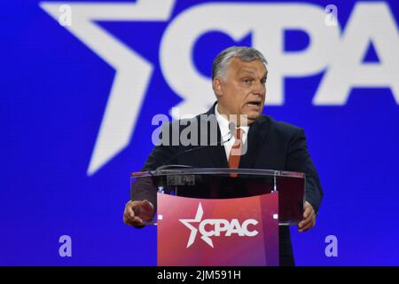 Dallas, TX - August 4, 2022: Prime Minister of Hungary Victor Orban