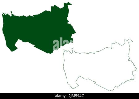 Moris municipality (Free and Sovereign State of Chihuahua, Mexico, United Mexican States) map vector illustration, scribble sketch Moris map Stock Vector