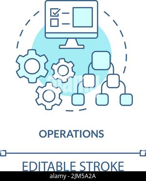 Operations turquoise concept icon Stock Vector