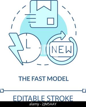 Fast model turquoise concept icon Stock Vector