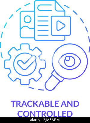 Trackable and controlled concept icon Stock Vector Image & Art - Alamy