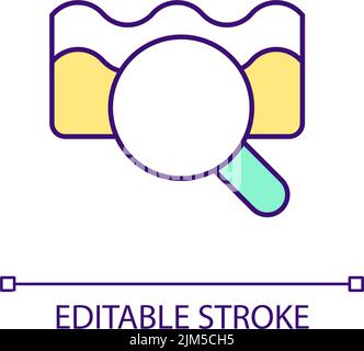 Soil examination RGB color icon Stock Vector