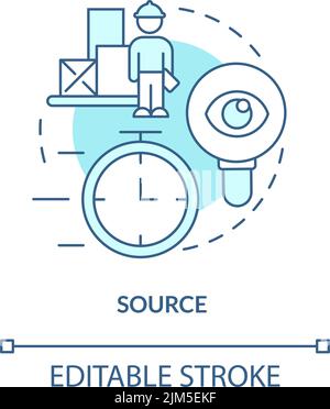 Source turquoise concept icon Stock Vector
