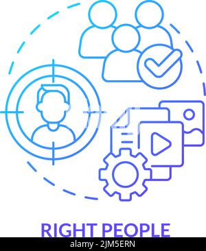 Right content blue gradient concept icon Stock Vector Image & Art - Alamy