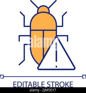 Be aware of insects RGB color icon Stock Vector