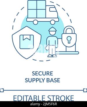 Secure supply base concept icon Stock Vector Image & Art - Alamy