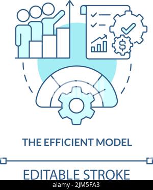 Efficient model turquoise concept icon Stock Vector