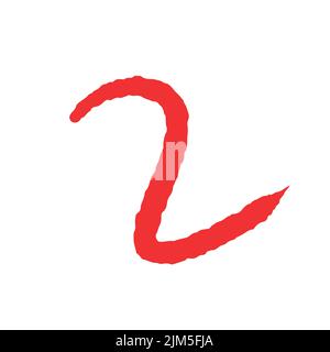 Hand draw marker highlight and arrow sign icon. Pen sketch scribble isoalted white line pointer vector illustration. Connection direction and sketchy Stock Vector