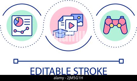 Achievement in education loop concept icon Stock Vector Image & Art - Alamy