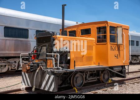 Arizona Railway Museum - Diminutive Locomotive with Diesel Engine Stock Photo