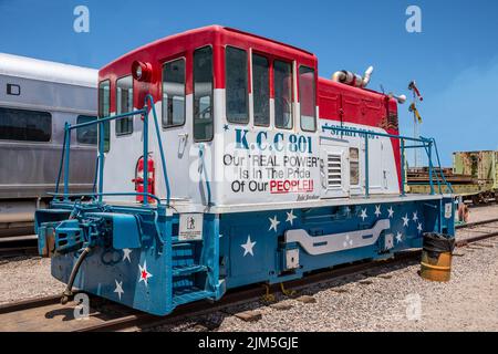 Arizona Railway Museum - Small Diesel Locomotive Used for Slag Disposal Stock Photo