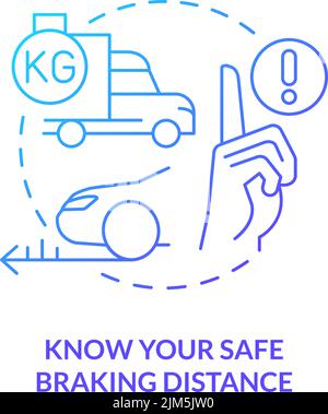 Know your safe braking distance concept icon Stock Vector Image & Art ...