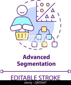Advanced segmentation concept icon Stock Vector