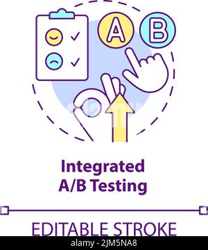 Integrated AB testing concept icon Stock Vector