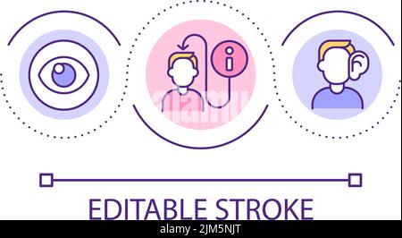 Sensory memory loop concept icon Stock Vector