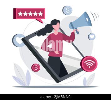 Mobile marketing concept Stock Vector