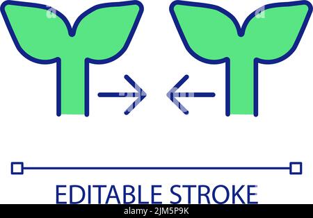 Plant density RGB color icon Stock Vector