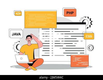 Programmer at work Stock Vector