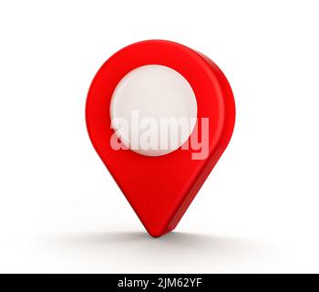 Map pointer. 3d illustration isolated on white background Stock Photo ...