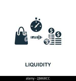 Liquidity icon. Monochrome simple line Stock Market icon for templates, web design and infographics Stock Vector