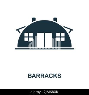 Barracks icon. Line simple line War icon for templates, web design and ...