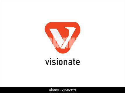 letter V logo design template Stock Vector