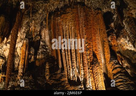 A closeup shot of stalactite cave nature reserve in Kosciuszko National Park Stock Photo