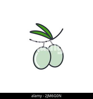 Olive color line icon vector illustration Stock Vector