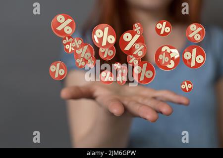 Percentage signs isolated on white background Stock Photo - Alamy