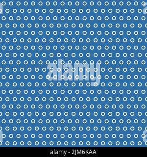 Blue seamless pattern on dark background circle circumference simple textile design Stock Vector