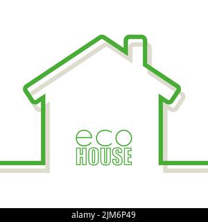 Eco house vector design element Stock Vector