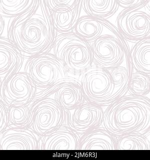 Artistic seamless pattern with drawn swil lines. Abstract organic shape repeatable texture. Loop line background. Stock Vector