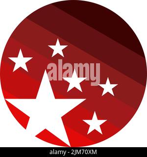 the stars on the red planet Stock Vector
